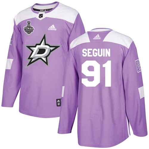 Men Adidas Dallas Stars #91 Tyler Seguin Purple Authentic Fights Cancer 2020 Stanley Cup Final Stitched NHL Jersey->dallas stars->NHL Jersey